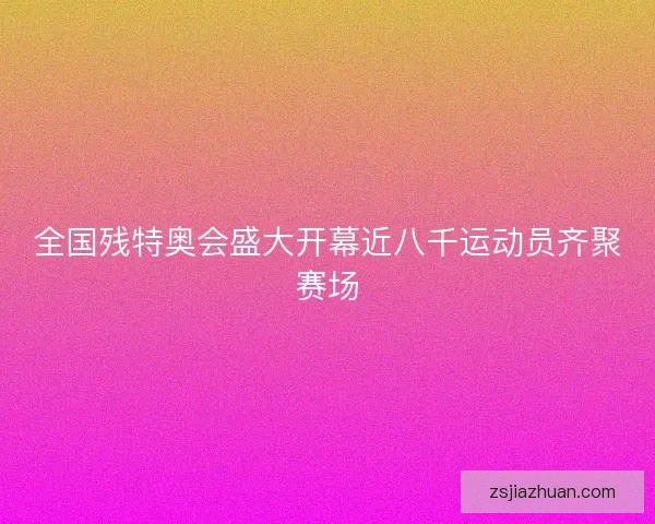 全国残特奥会盛大开幕近八千运动员齐聚赛场